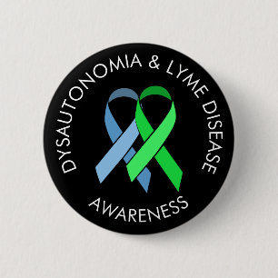 Badge Rond 5 Cm Dysautonomia et Lyme Sensibilisation à la maladie 