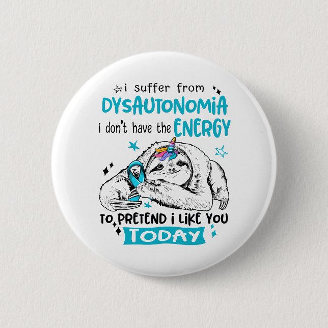 Badge Rond 5 Cm Dysautonomia Sensibilisation Mois Ribbon Cadeaux (Devant)