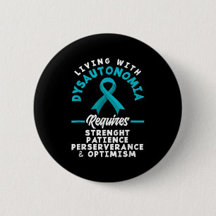 Badge Rond 5 Cm Dysautonomie Guerrier Motivation Pots Syndrome Awa