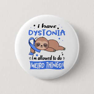 Badge Rond 5 Cm Dystonia Sensibilisation Mois Ribbon Cadeaux