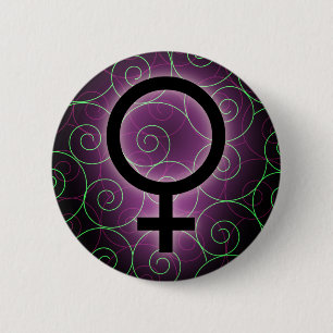 Badge Rond 5 Cm E-carte pour le jour des femmes internationales