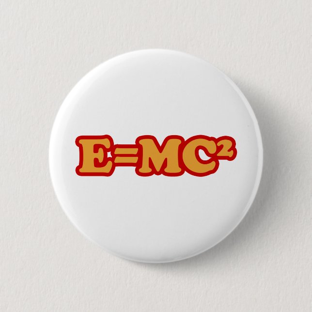 BADGE ROND 5 CM E=MC2 (Devant)
