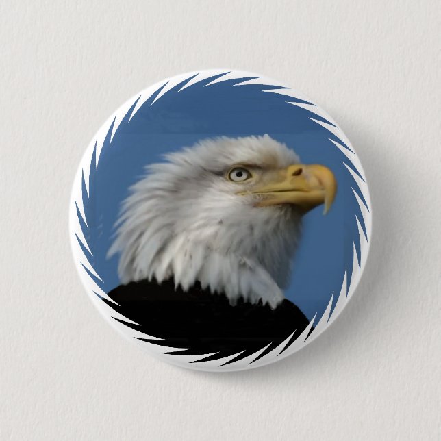 BADGE ROND 5 CM EAGLE-BUTTON CHAUVE (Devant)