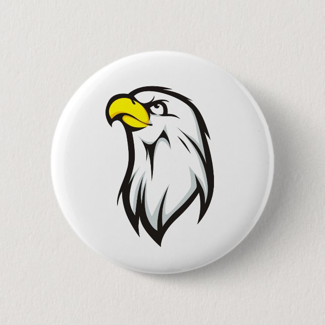 Badge Rond 5 Cm Eagle fort (Devant)
