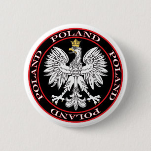 Badge Rond 5 Cm Eagle polonais rond