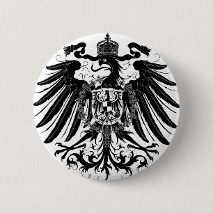 Badge Rond 5 Cm Eagle prussien noir