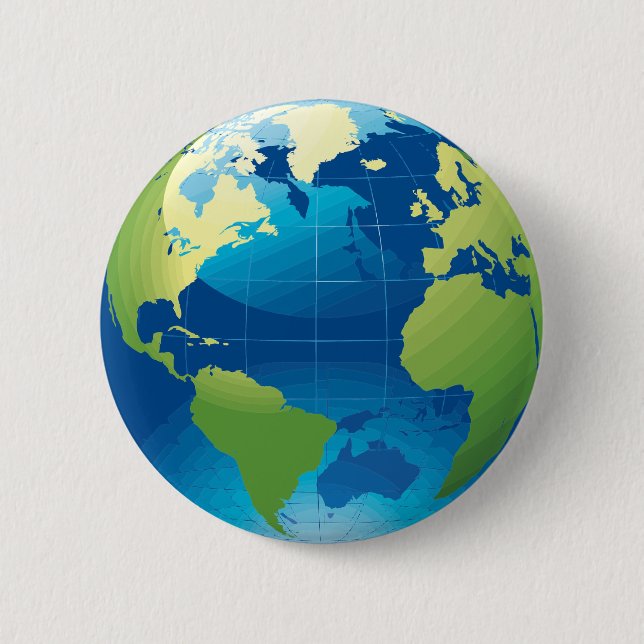 Badge Rond 5 Cm Earth continent globe button (Devant)