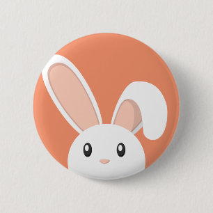Badge Rond 5 Cm Easter Bunny peeping
