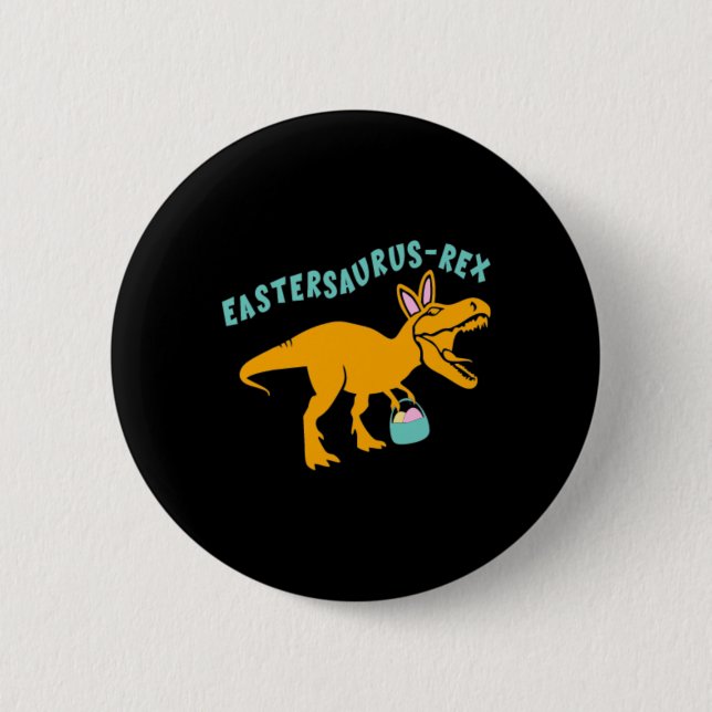Badge Rond 5 Cm Eastersaurus Cadeau de dinosaure de Pâques pour ad (Devant)