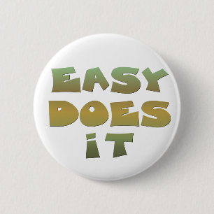 Badge Rond 5 Cm Easy It Recovery Slogan Citation Vert Or Texte
