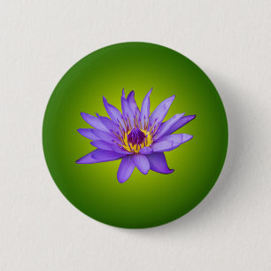 Badge Rond 5 Cm Eau Lily Étang Aquatique Purple Fleurit