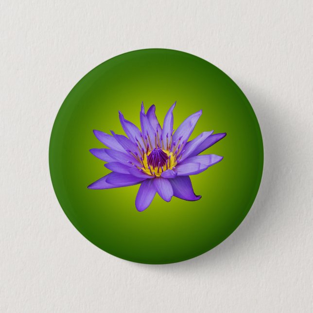 Badge Rond 5 Cm Eau Lily Étang Aquatique Purple Fleurit (Devant)