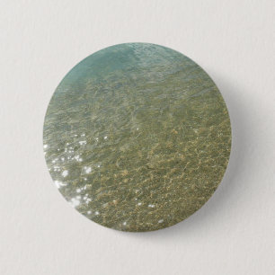 Badge Rond 5 Cm Eau sur la plage I Photographie de nature abstrait