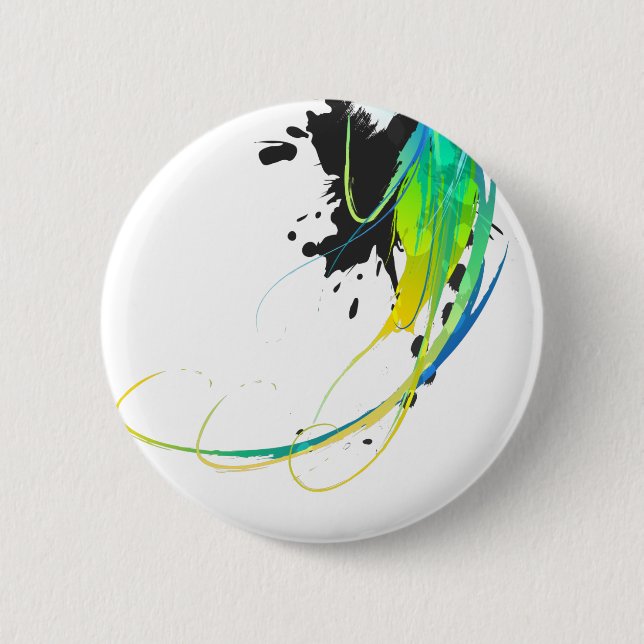 Badge Rond 5 Cm Eaux cool Abstraites Plaques de peinture (Devant)