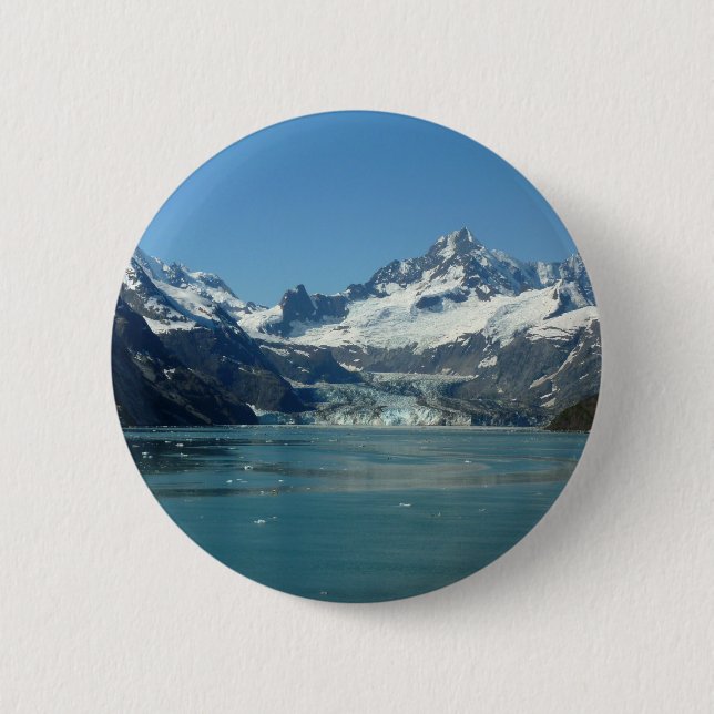 Badge Rond 5 Cm Eaux glaciaires de l'Alaska (Devant)
