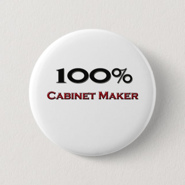 Badge Rond 5 Cm Ébéniste de 100 pour cent (Devant)