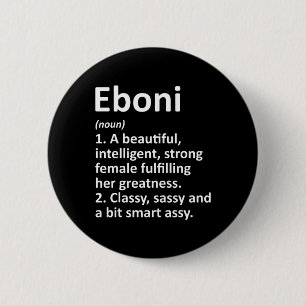 Badge Rond 5 Cm Eboni Définition Nom personnalisé Drôle Noël