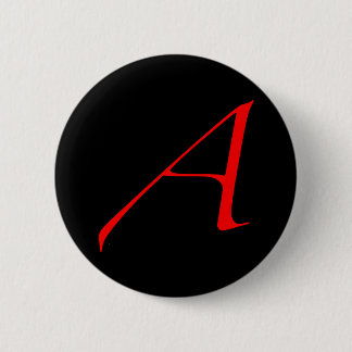 Badge Rond 5 Cm Écarlate athée un bouton
