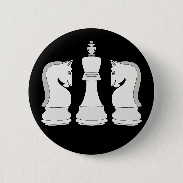 Badge Rond 5 Cm Échecs (Devant)