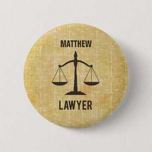 Badge Rond 5 Cm Échelle de justice pour la remise des diplômes de 
