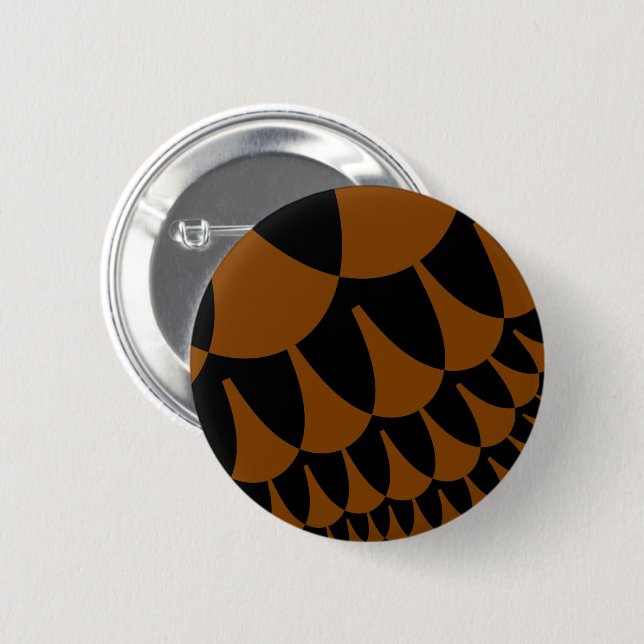 Badge Rond 5 Cm Echelles Brown et noires (Devant & derrière)