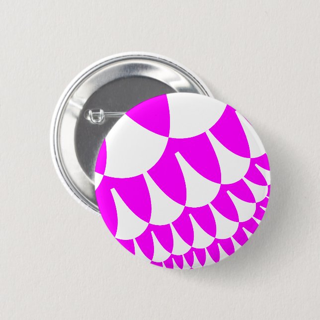 Badge Rond 5 Cm Echelles roses et blanches (Devant & derrière)