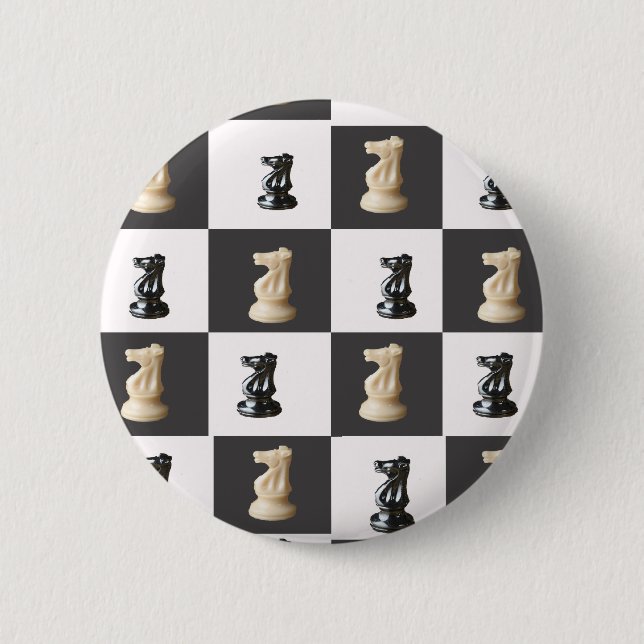 Badge Rond 5 Cm Échiquier du Roi (Devant)