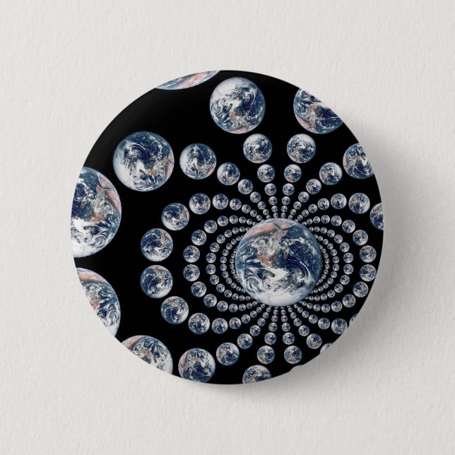 Badge Rond 5 Cm Echo multivisuel EARTH (Devant)