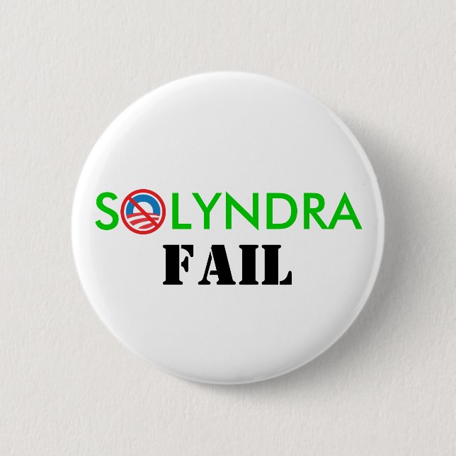 Badge Rond 5 Cm ÉCHOUER de Solyndra (Devant)