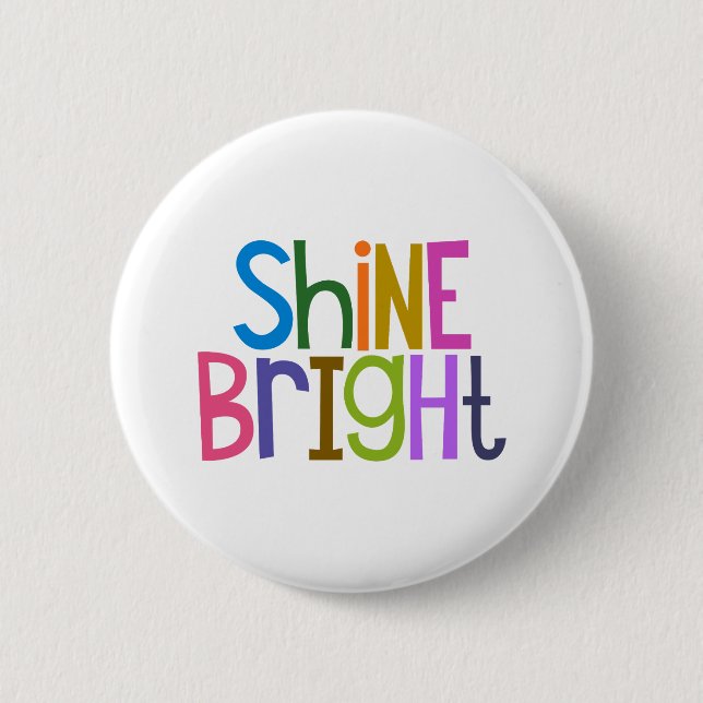 Badge Rond 5 Cm Éclat Coloré Brillante (Devant)