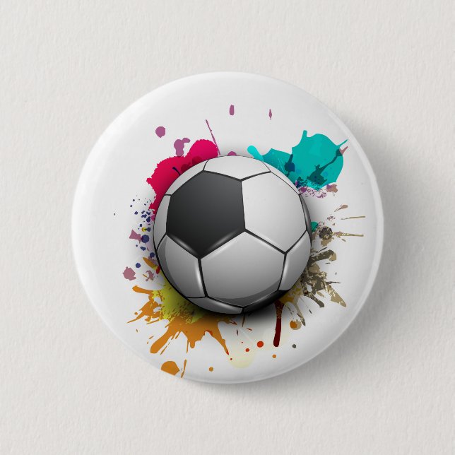 Badge Rond 5 Cm Éclat du football (Devant)