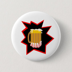 Badge Rond 5 Cm Éclatement de la boue de bière