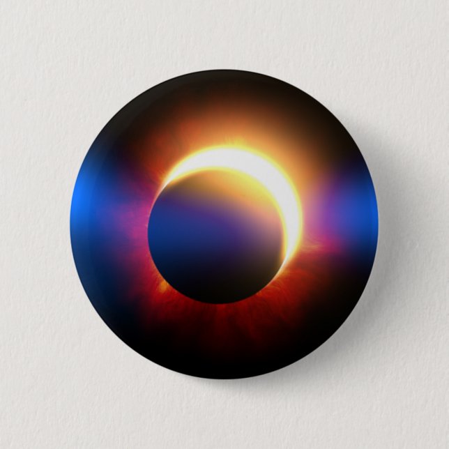 Badge Rond 5 Cm Éclipse solaire (Devant)