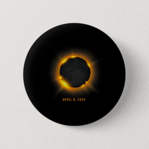 Badge Rond 5 Cm Éclipse solaire 2024