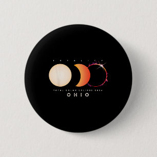 Badge Rond 5 Cm Eclipse solaire 2024 Ohio Total Eclipse Amérique g