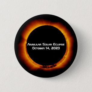 Badge Rond 5 Cm Éclipse solaire annuelle 2023