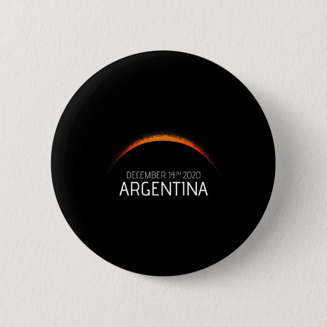 Badge Rond 5 Cm éclipse solaire Argentine 2020 Argentine éclipse s (Devant)