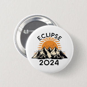 Badge Rond 5 Cm Éclipse solaire totale 2024