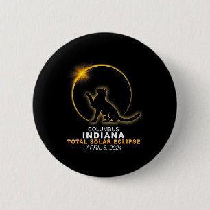 Badge Rond 5 Cm Éclipse solaire totale 2024