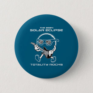 Badge Rond 5 Cm Éclipse solaire totale 2024 La totalité sidère le