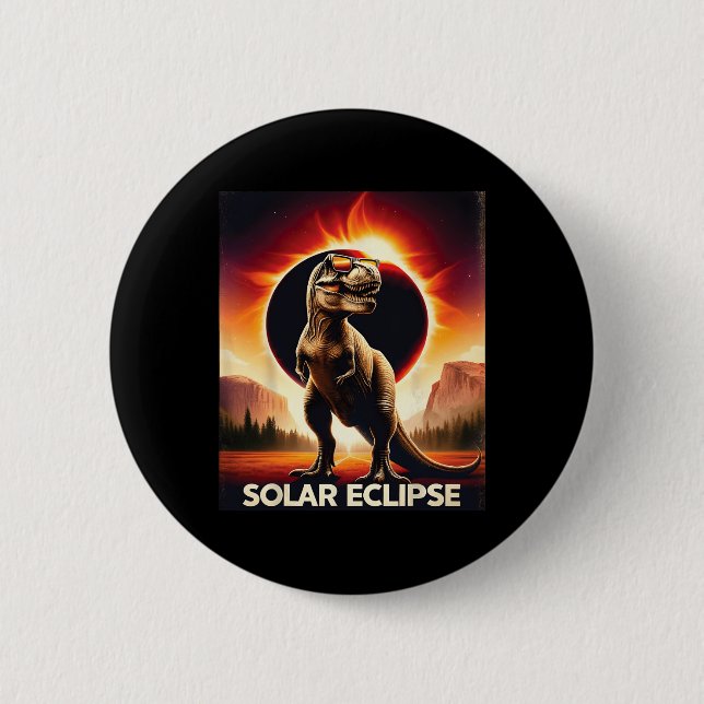 Badge Rond 5 Cm Éclipse solaire totale 8 avril (Devant)