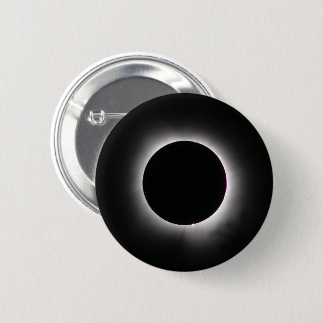 Badge Rond 5 Cm Éclipse solaire totale 8 avril 2024 (Devant & derrière)