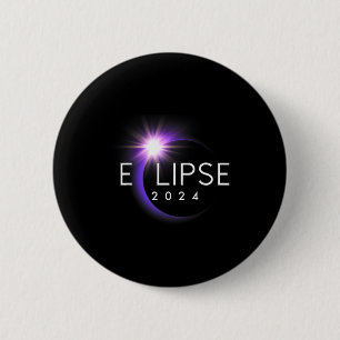 Badge Rond 5 Cm Éclipse solaire totale en Amérique 04 08 24 2024