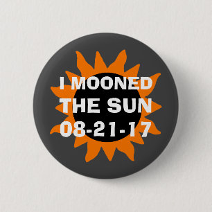 Badge Rond 5 Cm Éclipse solaire totale j'ai musardé le Sun