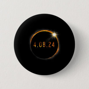Badge Rond 5 Cm Éclipse solaire Totalité américaine Printemps 4082