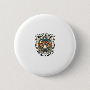 Badge Rond 5 Cm École de Magie Fantastique Chat Mignon Kitty Desig