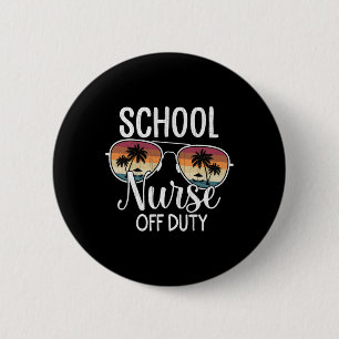 Badge Rond 5 Cm École De Vacances D'Été Fin De L'Année École Infir