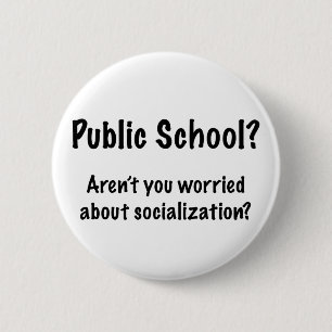 Badge Rond 5 Cm École d'Etat ? Bouton