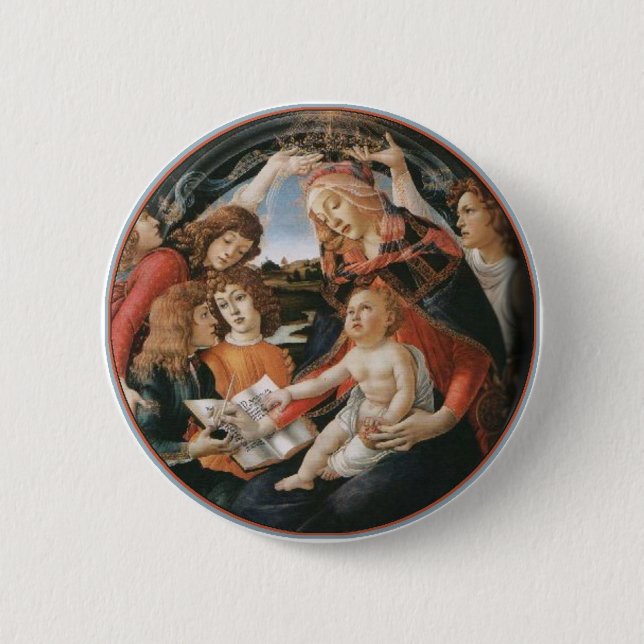 Badge Rond 5 Cm École Marm Madonna.Botticelli (Devant)