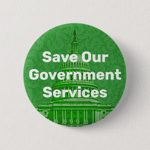 Badge Rond 5 Cm Économisez nos services gouvernementaux